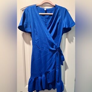 NWT Blue wrap dress